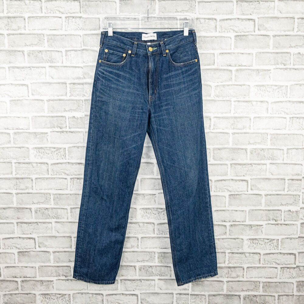 TU ES MON TRESOR Emerald Jeans high-rise Straight leg boyfriend fit size 27